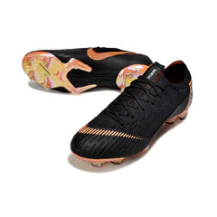 Chuteira Campo FG Nike Air Zoom Mercurial Vapor 12 Elite Preta e Laranja