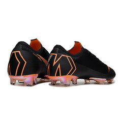 Chuteira Campo FG Nike Air Zoom Mercurial Vapor 12 Elite Preta e Laranja