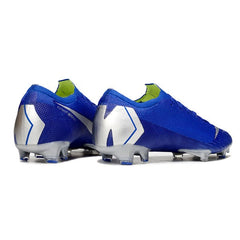 Chuteira Campo FG Nike Air Zoom Mercurial Vapor 12 Elite Azul e Prateada