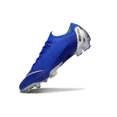 Chuteira Campo FG Nike Air Zoom Mercurial Vapor 12 Elite Azul e Prateada