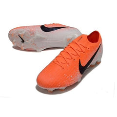 Chuteira Campo FG Nike Air Zoom Mercurial Vapor 12 Elite Laranja e Branca