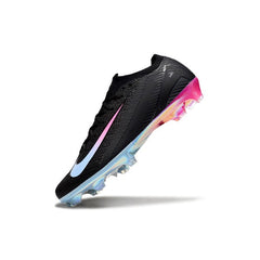 Chuteira Campo FG Nike Air Zoom Mercurial Vapor 16 Elite Preta, Azul-Clara e Rosa