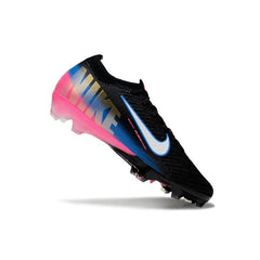 Chuteira Campo FG Nike Air Zoom Mercurial Vapor 16 Elite Preta, Rosa e Azul