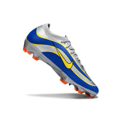 Chuteira Campo FG Nike Air Zoom Mercurial Vapor 16 Elite Cinza e Azul