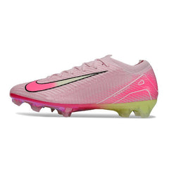 Chuteira Campo FG Nike Air Zoom Mercurial Vapor 16 Elite Rosa-Clara e Verde
