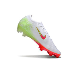 Chuteira Campo FG Nike Air Zoom Mercurial Vapor 16 Elite Branca, Rosa e Verde