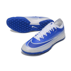 Chuteira Society TF Nike Air Zoom Mercurial Vapor 17 Elite Azul e Branco