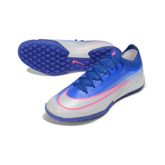 Chuteira Society TF Nike Air Zoom Mercurial Vapor 17 Elite Azul e Branco