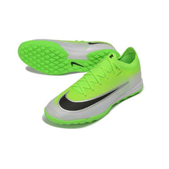 Chuteira Society TF Nike Air Zoom Mercurial Vapor 17 Elite Fluorescent Verde e Branco