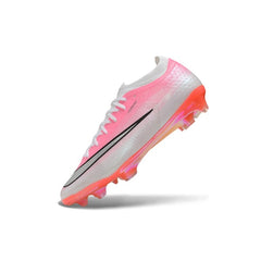 Chuteira Campo FG Nike Air Zoom Mercurial Vapor 17 Elite Rosa, Branco e Prateado