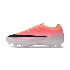 Chuteira Campo FG Nike Air Zoom Mercurial Vapor 17 Elite Salmon Rosa, Branco e Preto