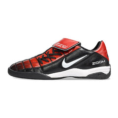Chuteira Futsal IC Nike Air Zoom Total 90 III Preta e Vermelha Indoor