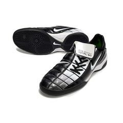 Chuteira Futsal IC Nike Air Zoom Total 90 III Preta e Branca Indoor