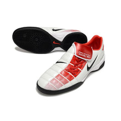 Chuteira Futsal IC Nike Air Zoom Total 90 III Branca e Vermelha Indoor