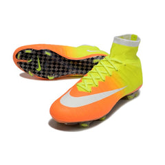 Chuteira Campo FG Nike Mercurial Superfly 4 Elite Laranja e Amarela