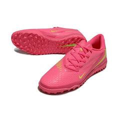 Chuteira Society TF Nike Phantom 6 Academy Fluorescent Rosa e Verde