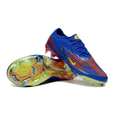 Chuteira Campo FG Nike Phantom 6 Elite Azul e Vermelha Infantil
