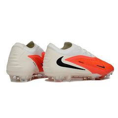 Chuteira Campo FG Nike Phantom 6 Elite By You Branca e Laranja