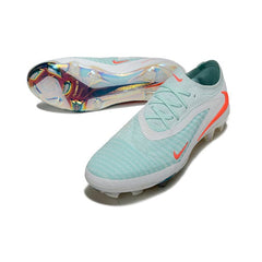 Chuteira Campo FG Nike Phantom 6 Elite Azul-Clara e Branca