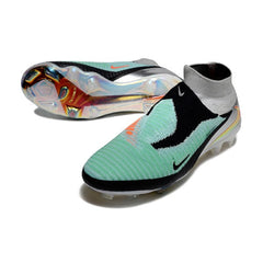 Chuteira Campo FG Nike Phantom 6 Elite Verde-Clara e Prateada