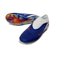 Chuteira Campo FG Nike Phantom 6 Elite Branca e Azul