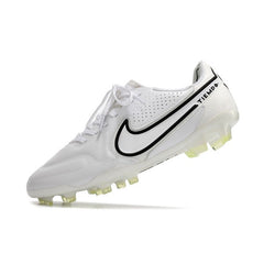 Chuteira Campo FG Nike Tiempo Legend 9 Elite Branca e Preta