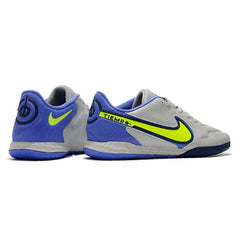 Chuteira Futsal IC Nike Tiempo Legend 9 Elite Branca e Azul