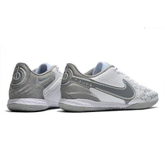 Chuteira Futsal IC Nike Tiempo Legend 9 Elite Branca and Cinza