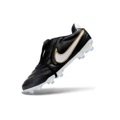 Chuteira Campo FG Nike Tiempo Ligera Elite Preta e Branca