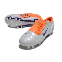 Chuteira Campo FG Nike Total 90 III Cinza e Laranja