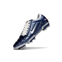 Chuteira Campo FG Nike Total 90 III Prateada e Azul