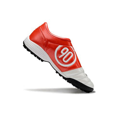 Chuteira Society TF Nike Total 90 III Branca e Vermelha