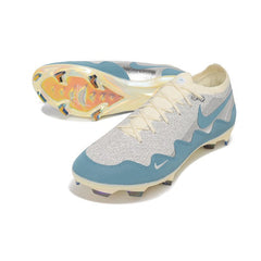 Chuteira Campo FG Nike x Patta Mercurial Vapor Elite Prateado, Azul e Branco