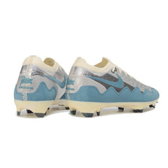 Chuteira Campo FG Nike x Patta Mercurial Vapor Elite Prateado, Azul e Branco