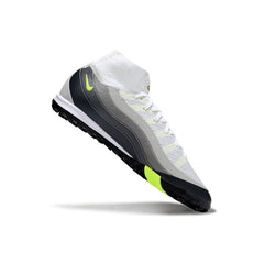 Chuteira Society TF Nike Zoom Mercurial Superfly 10 Elite Branca e Cinza