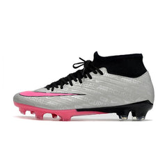 Chuteira Campo FG Nike Zoom Mercurial Superfly 9 Academy Cinza e Rosa