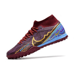 Chuteira Society TF Nike Zoom Mercurial Superfly 9 Academy Mbappe Roxa