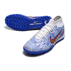 Chuteira Society TF Nike Zoom Mercurial Superfly 9 Academy Azul CR7