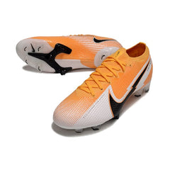 Chuteira Campo FG Nike Zoom Mercurial Vapor 13 Elite Laranja e Branca