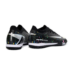 Chuteira Society TF Nike Zoom Mercurial Vapor 16 Elite Preta e Branca