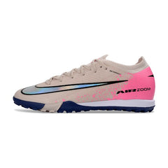 Chuteira Society TF Nike Zoom Mercurial Vapor 16 Elite Cinza, Dark Azul e Rosa