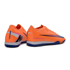 Chuteira Society TF Nike Zoom Mercurial Vapor 16 Elite Laranja e Azul