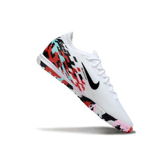 Chuteira Society TF Nike Zoom Mercurial Vapor 16 Elite Branca e Vermelha
