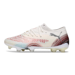 Chuteira Campo FG Puma Future 8 Low Cut Branca e Vermelha