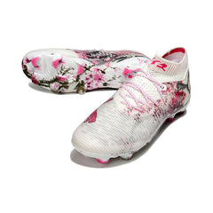 Chuteira Campo FG Puma Future 8 Branca e Rosa