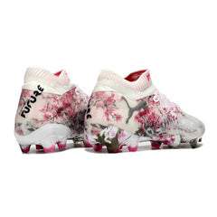 Chuteira Campo FG Puma Future 8 Branca e Rosa