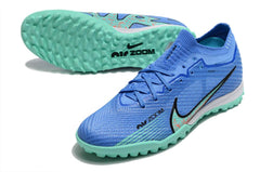 Chuteira Society Nike Zoom Mercurial Vapor 15 Elite TF Azul e Verde - VN Esportes