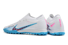 Chuteira Society Nike Zoom Mercurial Vapor 15 Elite TF Branca,Azul e Rosa - VN Esportes