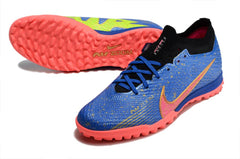 Chuteira Society Nike Zoom Mercurial Vapor 15 Elite TF Azul, Rosa e Dourado - VN Esportes