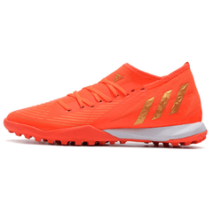 Chuteira Society Adidas Predator Edge.3 TF Laranja e Dourado